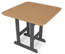 Polymer 44" Square Dining Table