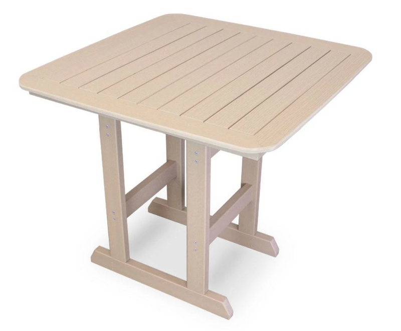 QS Polymer 44" Square Dining Table